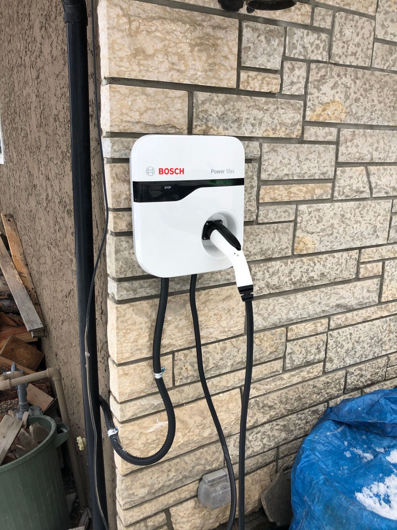 Wall-mounted EV charger