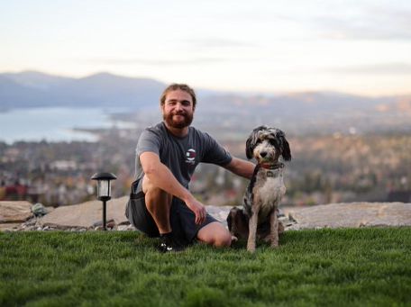 Rajmund with his dog Merle